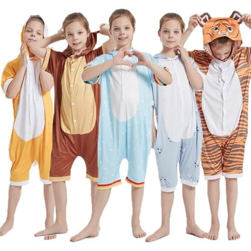 Children Pajamas 2021 Summer Dinosaur Unicorn Shark Kids Clothes Cute Girls Onesies Set Sister Matching Outfits Girl Sleepwear