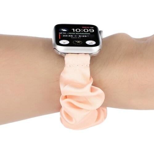 Fashion Lady Elastic Loop for Apple Watch Band series 6se 5 4 3 2 1 for iWatch Fabric Scrunchie Strap 40/44mm 38/42mm Wristband