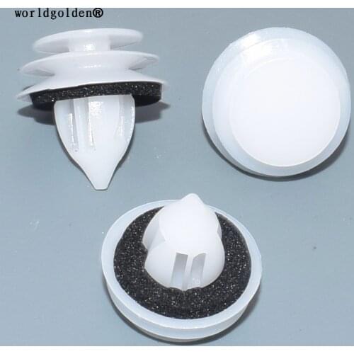 Worldgolden 100pcs plastic clip Front & Rear Door Trim Panel Retainer for Mazda#GJ6R-68-ABX (GJ6R68ABX)