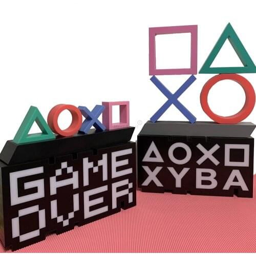 Nice Gift For PS4/PS5 Game Icon Lamp Sign Sound Control Decorative Lamp Colorful Lights Lampstand LED Light Game for Christmas