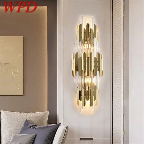 WPD Crystal Wall Lamp Contemporary LED Indoor Sconces Light Fixtures Decorative For Home Bedroom