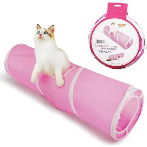 Cat Tunnel Toys Kitten Tube Collapsible Hideaway for Kittens Rabbits Puppies and Ferrets with1 Pipe Hole Cat Play Foldable Toy