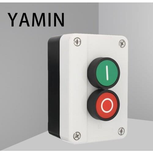 Push Button Station Switch With Box Momentary Reset Two Positions NO NC Remote Start Stop Motor Solenoid IP55
