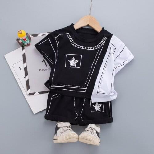 Baby Boys Clothes Set Baby Boy Clothes New Summer Kids Clothing Sets Star print T-Shirt + shorts 2Pcs Casual Boys Suit