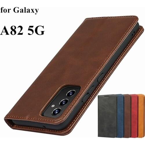 Leather case for Samsung Galaxy A82 5G Flip case card holder Holster Magnetic attraction Cover Case Wallet Protective Bag Case