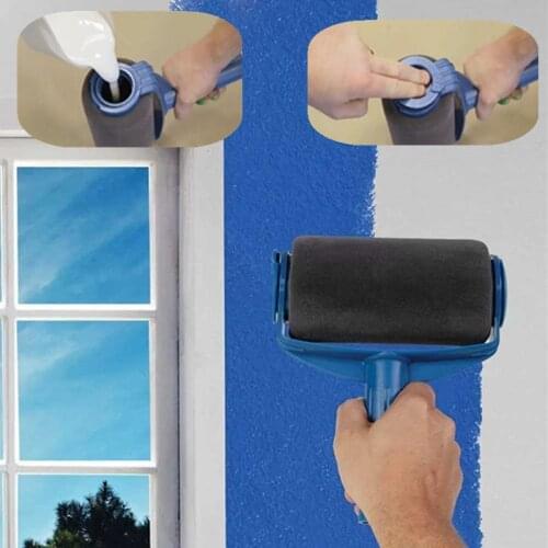 Paint Runner Roller Brush Handle Tool Flocked Edger Office Room Wall Painting Home DIY Tool Roller Paint Brush