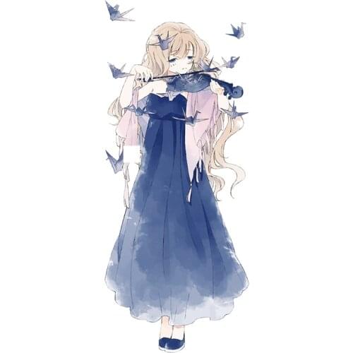 Lovely Violin Girl Washi Tapes Bullet Journal Masking Tape Adhesive Tape DIY Scrapbooking Decorative Washi Stickers