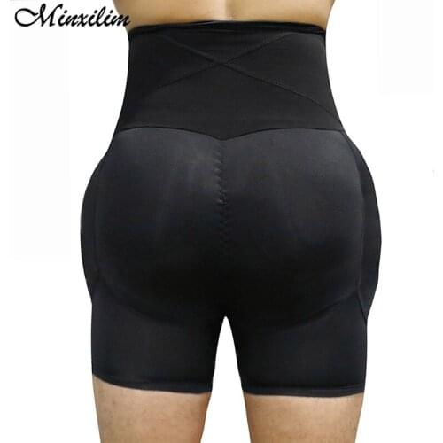 Minxilim Slimming Abdomen Control Pantie Mens High-waisted Three-row Abdomen Lift Hips Latest Sexy Feature Design Boxer Shorts