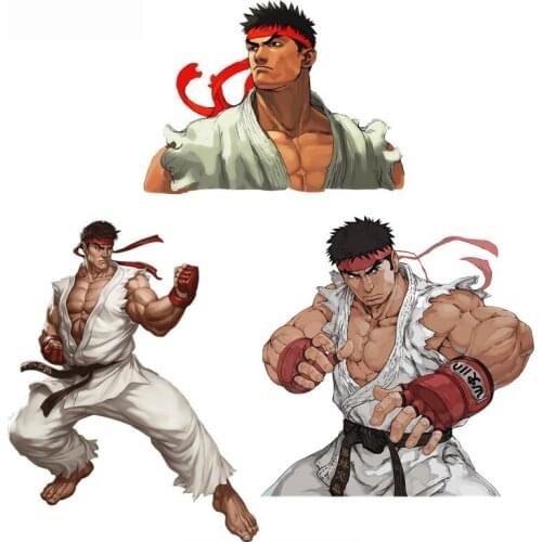 Dawasaru for Ryu Fighter Car Sticker Waterproof Decal Laptop Truck Motorcycle Road Bike Auto Accessories PVC,15cm*15cm