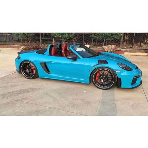 FOR 2016-2019 Cayman Boxter 718 rs style frp leaf plate partial carbon fiber sand body kit auto parts