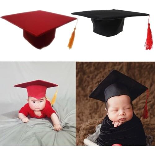 Newborn Photography Props Graduation Cap for Infants Children Preschool Daycare Grad Ceremony Photo Shooting Hat