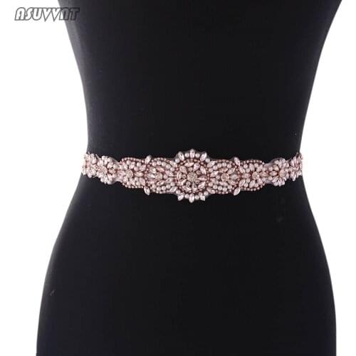 Luxury Rhinestones Bride Wedding Dress Belt Crystal Sash Diamond Belt Wedding Accessoriess For Women Party Evening Dress