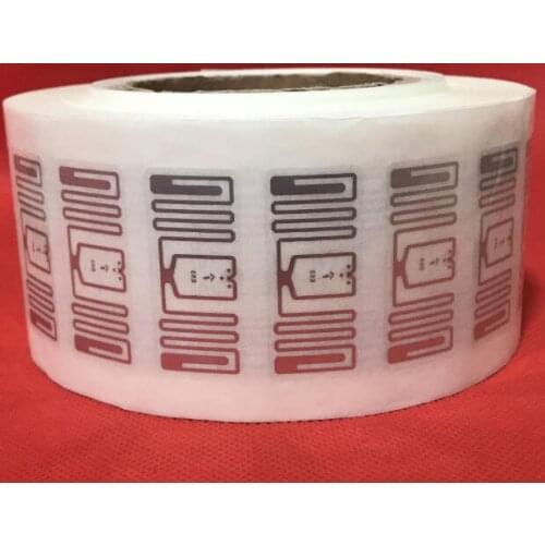 Impinj monza M5 chip E53 antenna UHF RFID tag passive RFID labe wet inlay 915mhz 868mhz 6C smart tag self-adhesive