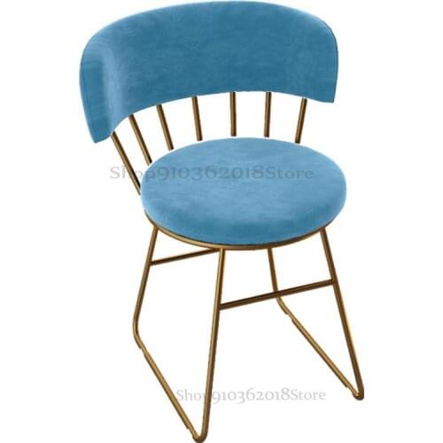 Modern Minimalist Net Red Makeup Dressing Stool Backrest Manicure Chair Bedroom Ins Nordic Girl Backrest Dining Table And Chair