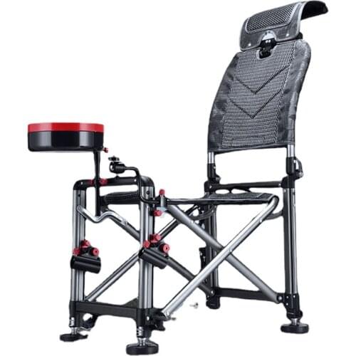 New Style Fishing Chair Fishing Stool Outdoor All-Terrain Aluminum Armchair Folding Multi-functional Portable Fishing Gear Chair