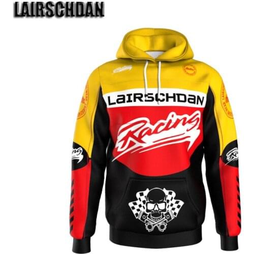 LairschDan Long Sleeve Sweatshirt Men Skull Printed Hoodie Hipster StreetShirt Woman Fashion Hooded Sportwear Motocross Jerseys