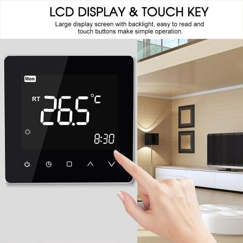 Tuya WiFi Smart Thermostat Temperature Controller for Water Electric Floor Heating Gas Boiler for Alexa Google Home Touch Screen