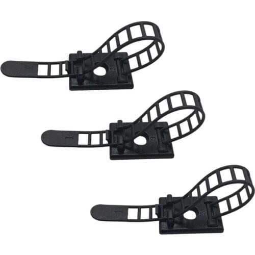 WSFS Hot 50pcs Cable Clips the Adhesive Cable Ties, Adjustable Nylon Cable Zip Ties and Adhesive Cable Clips for Cord Management