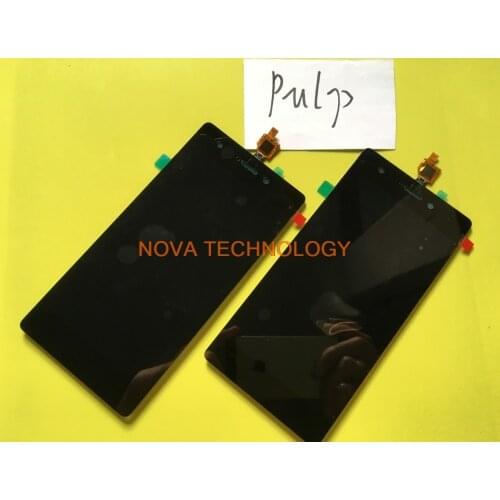 Wyieno New Pulp Digitizer Panel Replacement Parts For Wiko Pulp 4G Touch + LCD Display Screen Assembly + tracking