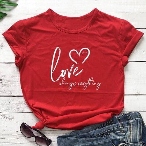 Womens Graphic Tee Tshirt Valentines Day Faith Based Apparel heart graphic vintage fashion women grunge tumblr cute top R226