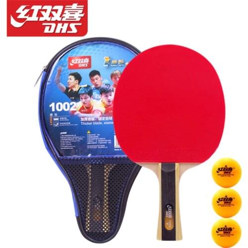 100% Original DHS Table Tennis Racket T1002 T1006 Ping Pong Paddle Table Tennis Racquets Indoor Sports Raquetet Set