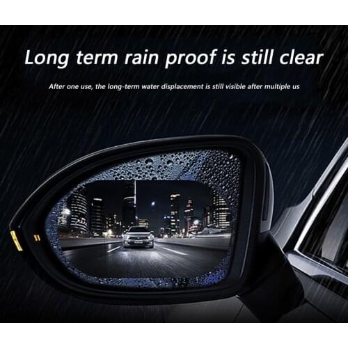 2pcs Universal Car Side Mirror Protective Film Anti Fog Glare Rainproof Sticker Auto Film PET Nano Transparent Protective Film