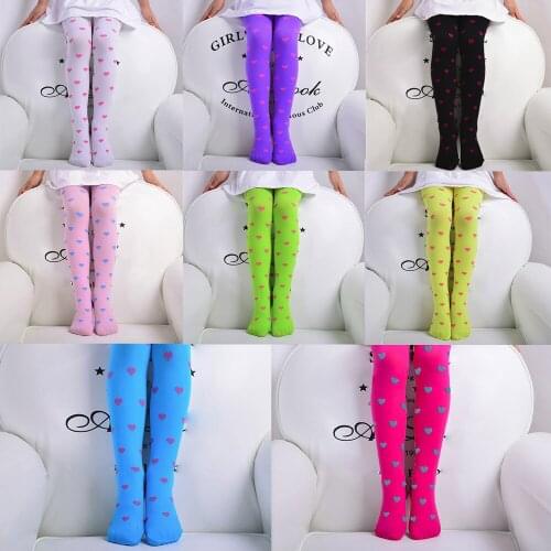 20 pcs/l Kids Girls Tights Stockings Leggings Autumn Spring Pinkycolor Children Heart Stockings Legging Pant Trousers