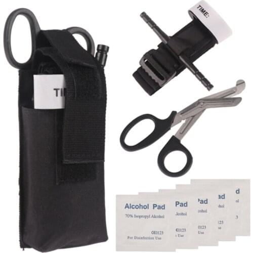 4Pcs/set Outdoor Emergency Tourniquet Strap Military Tactical Cycling Hiking First Aid Release One Hand Tourniquet Set