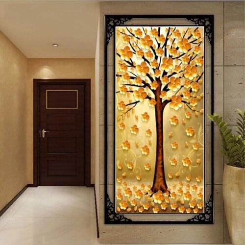 5d diy AB diamond painting Abstract Art Money Tree diamond painting cross stitch mosaic embroidery diamond round square stones