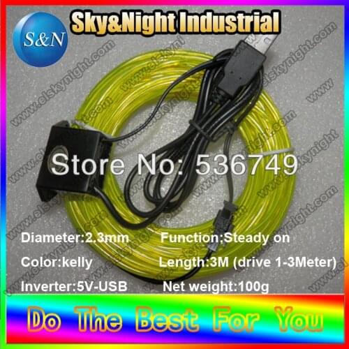 5V-USB Inverter+3 Meters EL Wire +Free Shipping