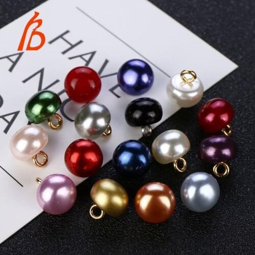 6PCS/Lot Pearl Shank buttons for Clothing decoration Multi-colour buttons For sweater coat Handbags Sewing accessories DIY