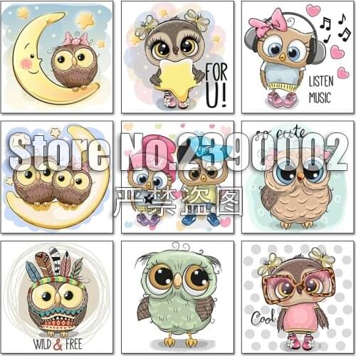 Cute owl 5d Diy Diamond Painting Cross Stitch Diamond Embroidery Mosaic Full Rhinestone Gifts Sewing & Knitting Supplies Posters