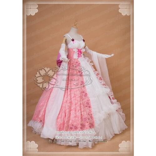 Anime Cosplay Costume Latifa Fleuranza Pink Gorgeous Princess Dress Full sets A