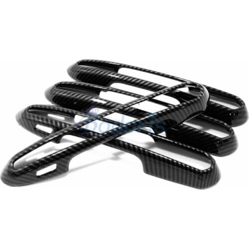 For Toyota RAV4 XA50 2019 Carbon Fiber Color Door Handle Cover Trim Overlay Frame Car Styling Accessories