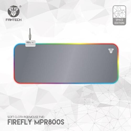 FANTECH MPR800S Large Mouse Pad RGB Profession Gaming Mouse Pad 80X30X0.04cm Mouse Mat with Locking Edge for FPS LOL Gamer(White
