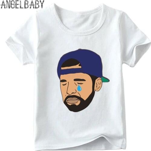 Kids Famous Rap Singer Drake Print T shirt Baby Boys/Girls Summer Short Sleeve T-shirt Children Casual Funny Clothes,HKP5259