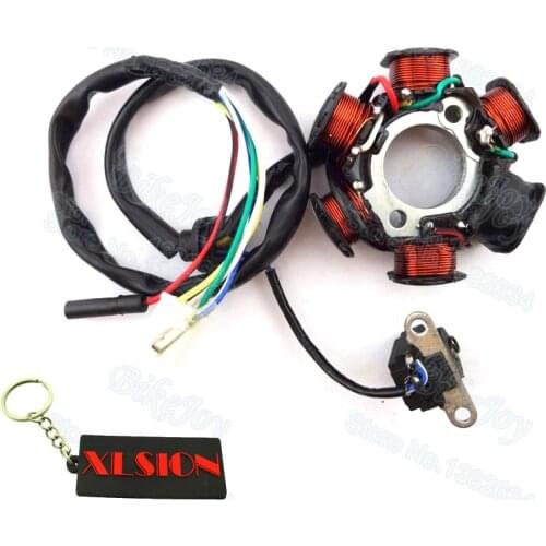 GY6 50cc Ignition Stator Magneto Coil 6 Poles For Moped Scooter Sunl Roketa Vespa Buggy Go Kart ATV Quad Motorcycle Motocross