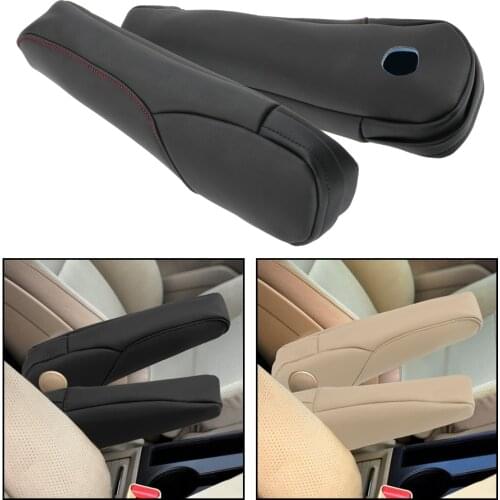 1 Pair Microfiber Leather Side Seat Armrest Handle Decor Cover Protection Trim For Honda CRV 2007 2008 2009 Auto Accessories