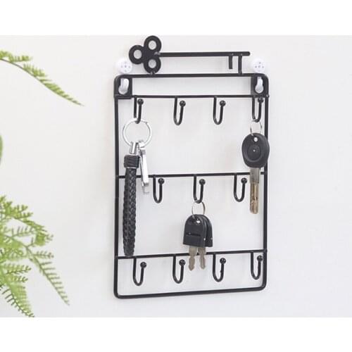 Creative door key wrought iron storage hook Home decoration wall key hook