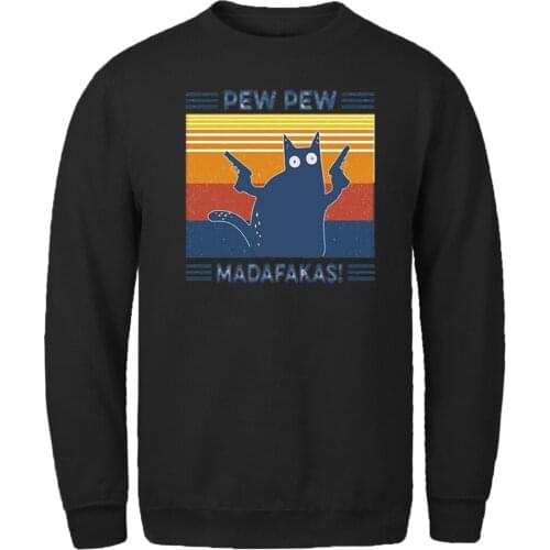 Mens Sweatshirt Pew Madafaka Fashion Casual Male Hoodie Vintage Leisure Hipster Man Clothing Retro Comfortable Supoleron Hombre
