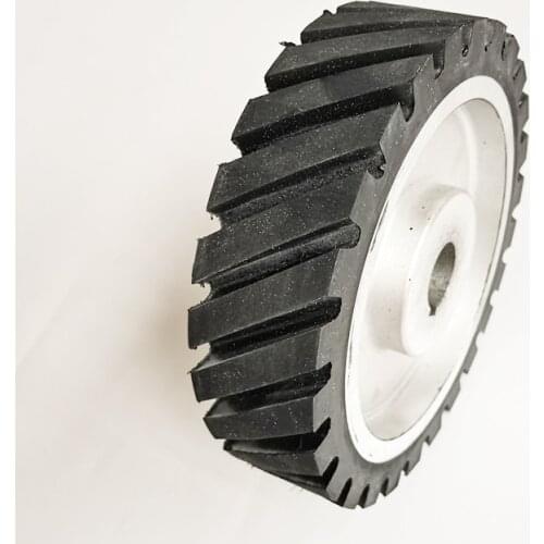 200*50mmx28mm Diagonal Rubber Contact wheel Belt Grinder Wheel Abrasive Belt Set