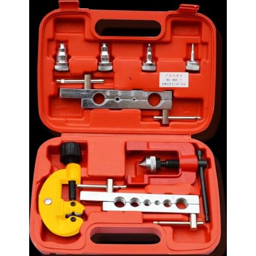 8pcs Tube Cutter Flaring Tool Kit Manual Pipe Expander Metric/Inch Expansion Mouthparts Device For Copper Tube Flaring Tool