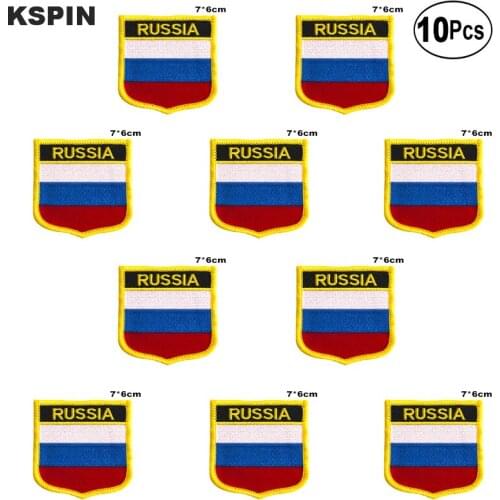Russia Flag Embroidery Patches Iron on Saw on Transfer patches Sewing Applications for Clothes in Home&Garden