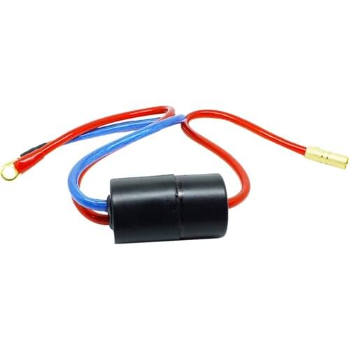 New 40 Amp In-line Engine Noise Suppressor Filter 12V Blue Red cable, Black