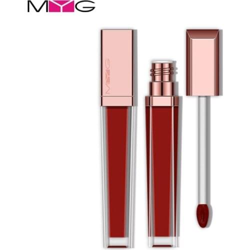 New MYG High-end red matte lip gloss Professional waterproof lip glaze Velvet liquid lipstick Long lasting lip gloss makeup
