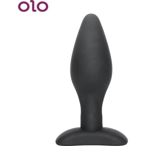 OLO Anal Plug Butt Plug Black Anal Sex Toys for Men Women Gay Prostate Massager Adult Products