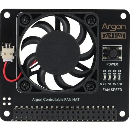 ARGON Fan Hat for Raspberry Pi 4 GPIO Expansion Board with Cooling Fan Function Power Button for Raspberry Pi 4B/3B+/3B