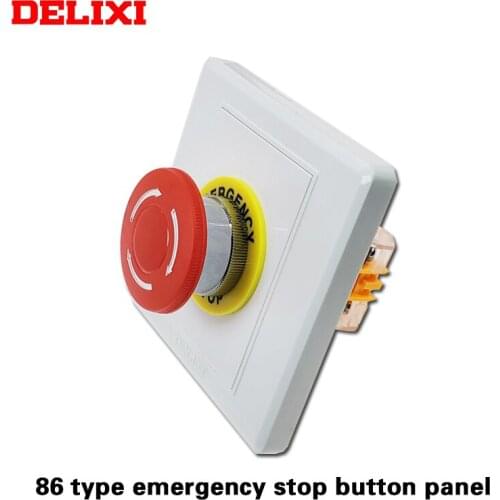86 type concealed emergency stop switch button box outdoor rain proof and waterproof cover gas station emergency stop Self lock
