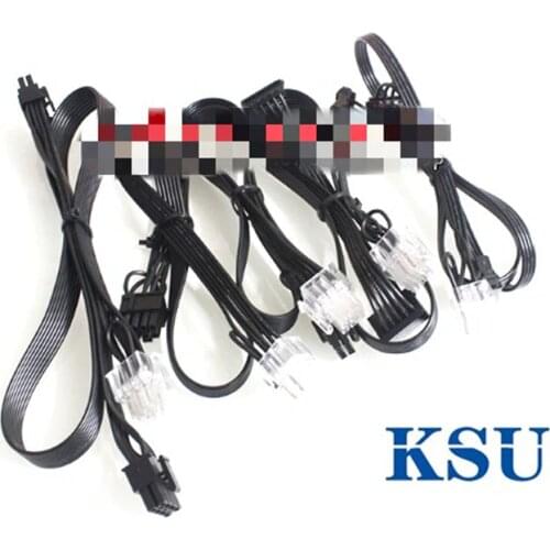 CPU 4+4Pin / PCI-E Dual 8pin(6+2) / SATA 15pin / IDE 4pin modular Power supply cable for 9pin LEADEX Series