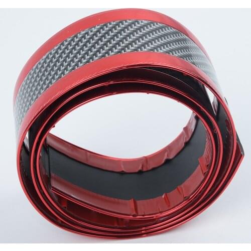 Mirror Door Sill Protector Strips Side Body Side Skirt Anti-scratch Corner Carbon Fiber Front